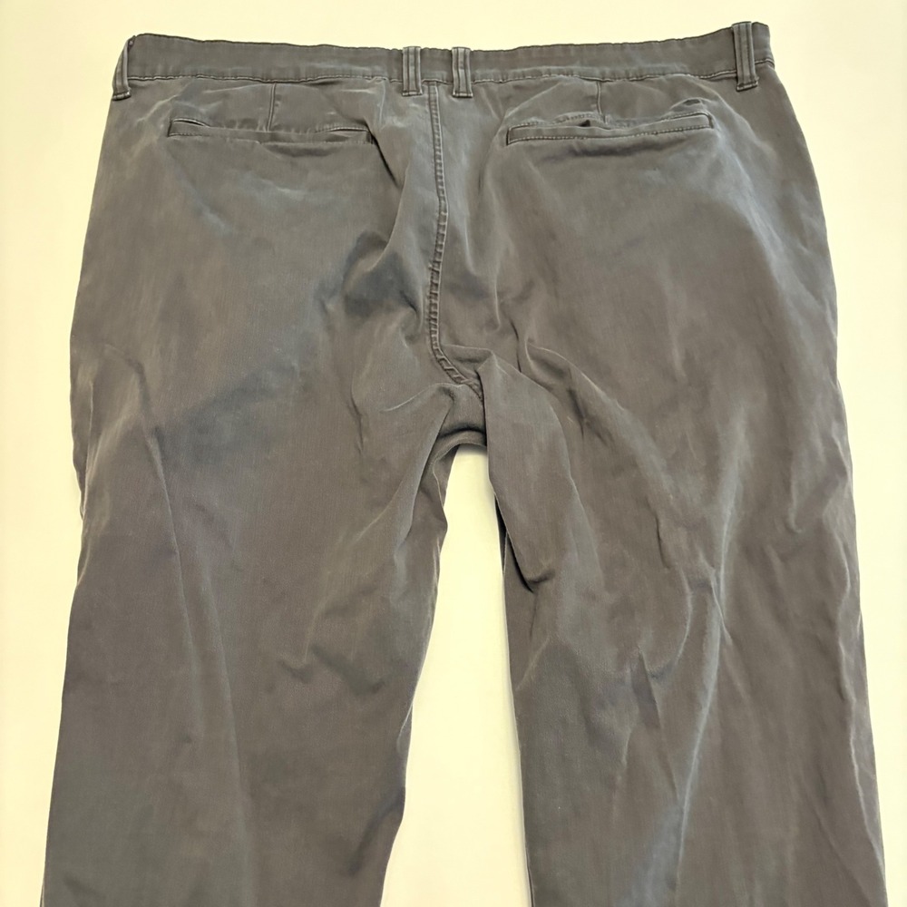 Lucky Brand 410 Athletic Chino Mens 40x30 Grey Stretch Cotton Twill Pants
